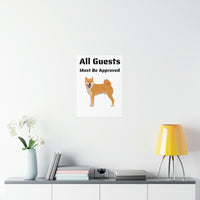 Shiba Inu Premium Matte Vertical Poster, 7 Sizes, Indoor Use, 175 gsm Fine Art Paper, FREE Shipping, Made in USA!!