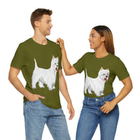 West Highland White Terrier Unisex Jersey Short Sleeve Tee, S - 3XL, Cotton, Light Fabric, FREE Shipping, Made in USA!!
