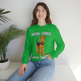 Airedale Terrier Unisex Heavy Blend Crewneck Sweatshirt, S - 3XL, 6 Colors, Loose Fit, FREE Shipping, Made in USA!!