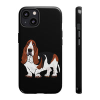 Basset Hound Tough Cases, 33 Sizes, Google, Samsung, iPhone, Matte or Glossy, Impact Resistant, Dual Layer Case, FREE Shipping, Made in USA!!