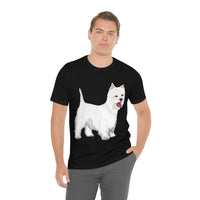West Highland White Terrier Unisex Jersey Short Sleeve Tee, S - 3XL, Cotton, Light Fabric, FREE Shipping, Made in USA!!