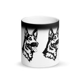 German Shepherd Matte Black Magic Mug