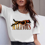 Dog T-Shirt, Beagle, Border Collie, Malinois, Bull Terrier, Rottweiler, Whippet, Greyhound, Tops, Female