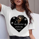 Dog T-Shirt, Beagle, Border Collie, Malinois, Bull Terrier, Rottweiler, Whippet, Greyhound, Tops, Female