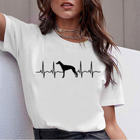 Dog T-Shirt, Beagle, Border Collie, Malinois, Bull Terrier, Rottweiler, Whippet, Greyhound, Tops, Female