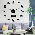 German Shorthaired Pointer Dog Breed Modern 3D DIY Wall Clock  Deutsch Kurzhaar Wall Watch Pet Lover Gift Creative Show