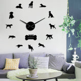German Shorthaired Pointer Dog Breed Modern 3D DIY Wall Clock  Deutsch Kurzhaar Wall Watch Pet Lover Gift Creative Show