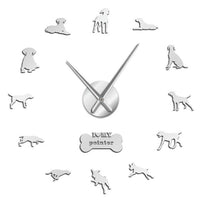 German Shorthaired Pointer Dog Breed Modern 3D DIY Wall Clock  Deutsch Kurzhaar Wall Watch Pet Lover Gift Creative Show