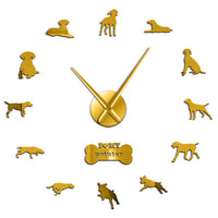 German Shorthaired Pointer Dog Breed Modern 3D DIY Wall Clock  Deutsch Kurzhaar Wall Watch Pet Lover Gift Creative Show