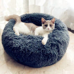 Plush Bed Soft Long Plush Bed Round Pet Dog Bed For Small Dogs Cats Nest Winter Warm Sleeping Bed Puppy Mat