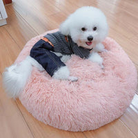 Plush Bed Soft Long Plush Bed Round Pet Dog Bed For Small Dogs Cats Nest Winter Warm Sleeping Bed Puppy Mat