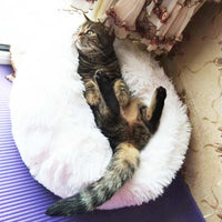 Plush Bed Soft Long Plush Bed Round Pet Dog Bed For Small Dogs Cats Nest Winter Warm Sleeping Bed Puppy Mat
