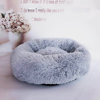 Plush Bed Soft Long Plush Bed Round Pet Dog Bed For Small Dogs Cats Nest Winter Warm Sleeping Bed Puppy Mat