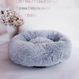 Plush Bed Soft Long Plush Bed Round Pet Dog Bed For Small Dogs Cats Nest Winter Warm Sleeping Bed Puppy Mat
