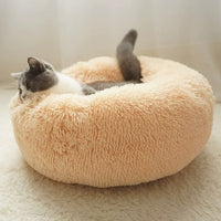 Plush Bed Soft Long Plush Bed Round Pet Dog Bed For Small Dogs Cats Nest Winter Warm Sleeping Bed Puppy Mat