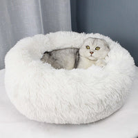 Plush Bed Soft Long Plush Bed Round Pet Dog Bed For Small Dogs Cats Nest Winter Warm Sleeping Bed Puppy Mat