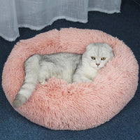Plush Bed Soft Long Plush Bed Round Pet Dog Bed For Small Dogs Cats Nest Winter Warm Sleeping Bed Puppy Mat