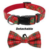 Bownot Dog Collar Plaid Cat Dog Collars Breakaway Small Dog Collar for Small Dog Puppy Kitten Pets Chihuahua Toy Poodle