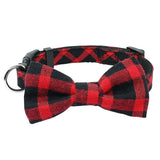 Bownot Dog Collar Plaid Cat Dog Collars Breakaway Small Dog Collar for Small Dog Puppy Kitten Pets Chihuahua Toy Poodle