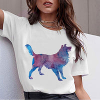 Dog T-Shirt, Beagle, Border Collie, Malinois, Bull Terrier, Rottweiler, Whippet, Greyhound, Tops, Female