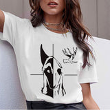 Dog T-Shirt, Beagle, Border Collie, Malinois, Bull Terrier, Rottweiler, Whippet, Greyhound, Tops, Female