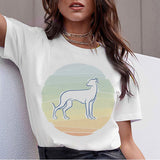 Dog T-Shirt, Beagle, Border Collie, Malinois, Bull Terrier, Rottweiler, Whippet, Greyhound, Tops, Female