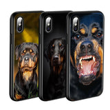 Rottweiler Black Silicone Phone Case, iPhone 11, 11 Pro, XS, MAX XR, X, 8, 7, 6S, 6 Plus, 5S, Gloss Phone Case Cover