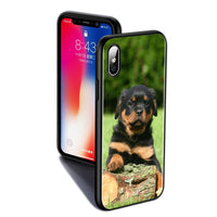 Rottweiler Black Silicone Phone Case, iPhone 11, 11 Pro, XS, MAX XR, X, 8, 7, 6S, 6 Plus, 5S, Gloss Phone Case Cover