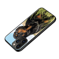 Rottweiler Black Silicone Phone Case, iPhone 11, 11 Pro, XS, MAX XR, X, 8, 7, 6S, 6 Plus, 5S, Gloss Phone Case Cover