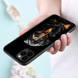 Rottweiler Black Silicone Phone Case, iPhone 11, 11 Pro, XS, MAX XR, X, 8, 7, 6S, 6 Plus, 5S, Gloss Phone Case Cover