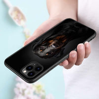 Rottweiler Black Silicone Phone Case, iPhone 11, 11 Pro, XS, MAX XR, X, 8, 7, 6S, 6 Plus, 5S, Gloss Phone Case Cover