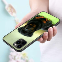 Rottweiler Black Silicone Phone Case, iPhone 11, 11 Pro, XS, MAX XR, X, 8, 7, 6S, 6 Plus, 5S, Gloss Phone Case Cover