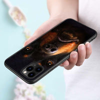 Rottweiler Black Silicone Phone Case, iPhone 11, 11 Pro, XS, MAX XR, X, 8, 7, 6S, 6 Plus, 5S, Gloss Phone Case Cover