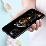 Rottweiler Black Silicone Phone Case, iPhone 11, 11 Pro, XS, MAX XR, X, 8, 7, 6S, 6 Plus, 5S, Gloss Phone Case Cover