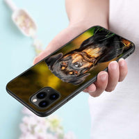 Rottweiler Black Silicone Phone Case, iPhone 11, 11 Pro, XS, MAX XR, X, 8, 7, 6S, 6 Plus, 5S, Gloss Phone Case Cover