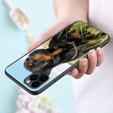 Rottweiler Black Silicone Phone Case, iPhone 11, 11 Pro, XS, MAX XR, X, 8, 7, 6S, 6 Plus, 5S, Gloss Phone Case Cover