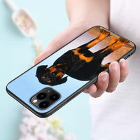Rottweiler Black Silicone Phone Case, iPhone 11, 11 Pro, XS, MAX XR, X, 8, 7, 6S, 6 Plus, 5S, Gloss Phone Case Cover