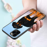 Rottweiler Black Silicone Phone Case, iPhone 11, 11 Pro, XS, MAX XR, X, 8, 7, 6S, 6 Plus, 5S, Gloss Phone Case Cover