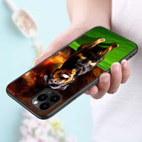 Rottweiler Black Silicone Phone Case, iPhone 11, 11 Pro, XS, MAX XR, X, 8, 7, 6S, 6 Plus, 5S, Gloss Phone Case Cover