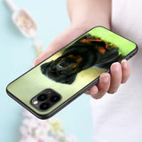 Rottweiler Black Silicone Phone Case, iPhone 11, 11 Pro, XS, MAX XR, X, 8, 7, 6S, 6 Plus, 5S, Gloss Phone Case Cover