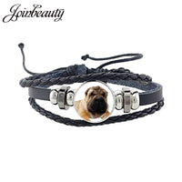 Rottweiler Glass Cabochon Bracelet, Sheltie, Shar Pei Dog, Multilayer Leather Bracelet, Fashion Accessories, Jewelry