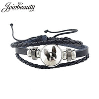 Rottweiler Glass Cabochon Bracelet, Sheltie, Shar Pei Dog, Multilayer Leather Bracelet, Fashion Accessories, Jewelry