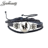 Rottweiler Glass Cabochon Bracelet, Sheltie, Shar Pei Dog, Multilayer Leather Bracelet, Fashion Accessories, Jewelry