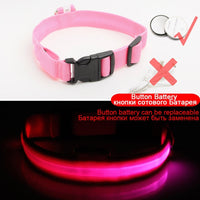 LED Dog Collar, USB Charging,  Anti-Lost/Avoid Car Accident Collar For Dogs, Puppies, LED Supplies, Pet Products