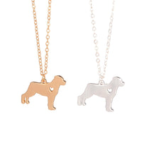Rottweiler Necklace, Gold, Silver 1pc Fashionable, Custom Dog Necklace, Dog Breed, Pet Jewelry,  New Puppy, Memorial Gift