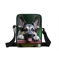 German Shepherd Mini Messenger Bag, Women Handbag, School Bag, Book Bag