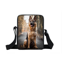 German Shepherd Mini Messenger Bag, Women Handbag, School Bag, Book Bag