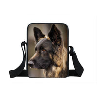 German Shepherd Mini Messenger Bag, Women Handbag, School Bag, Book Bag