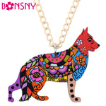 German Shepherd Bonsny Acrylic Necklace, Pendant, Chain, Collar, Choker