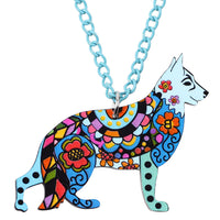 German Shepherd Bonsny Acrylic Necklace, Pendant, Chain, Collar, Choker